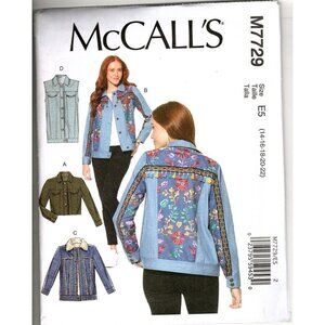 McCall's M7729 Misses 14 to 22 Button Front Jacket and Vest Sewing Pattern